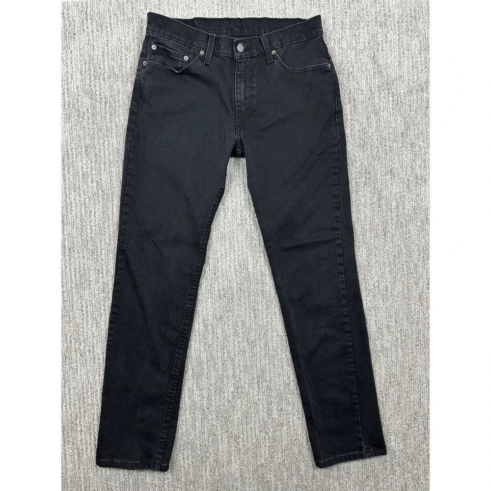 Levis 511 Jeans Mens 32x32 Black Skinny Leg Slim Fit Dark Wash Stretch Flex